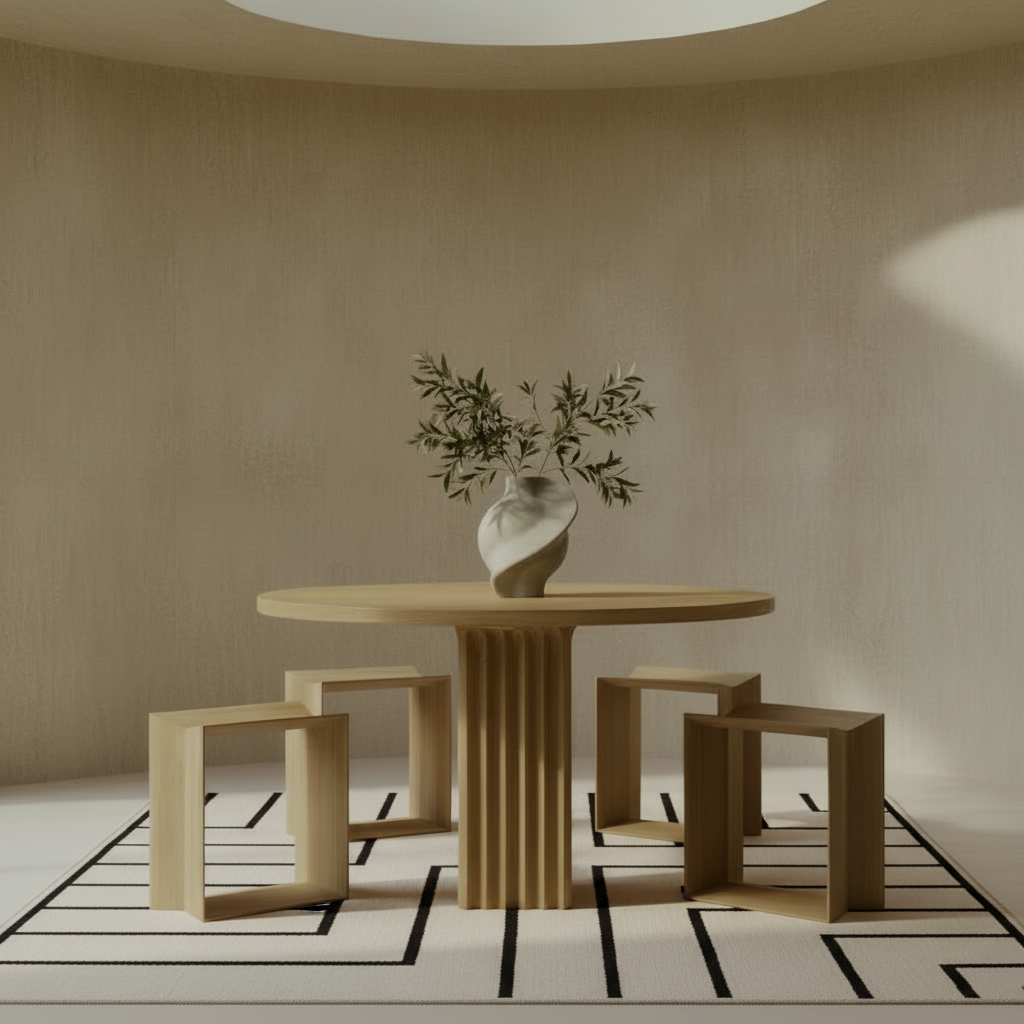 REFLEX Stool - Natural Oil Solid Oak