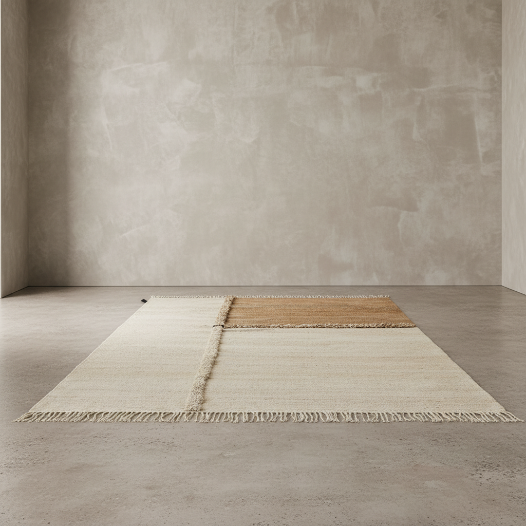 E-1027 White & Brown Woven — Signature Editorial Scene