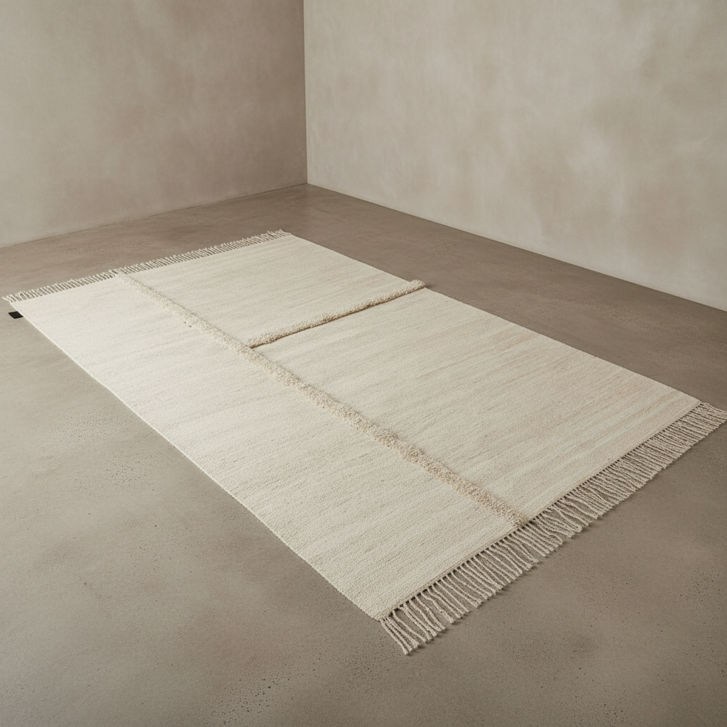 EM77 Woven White — ¾ Downview