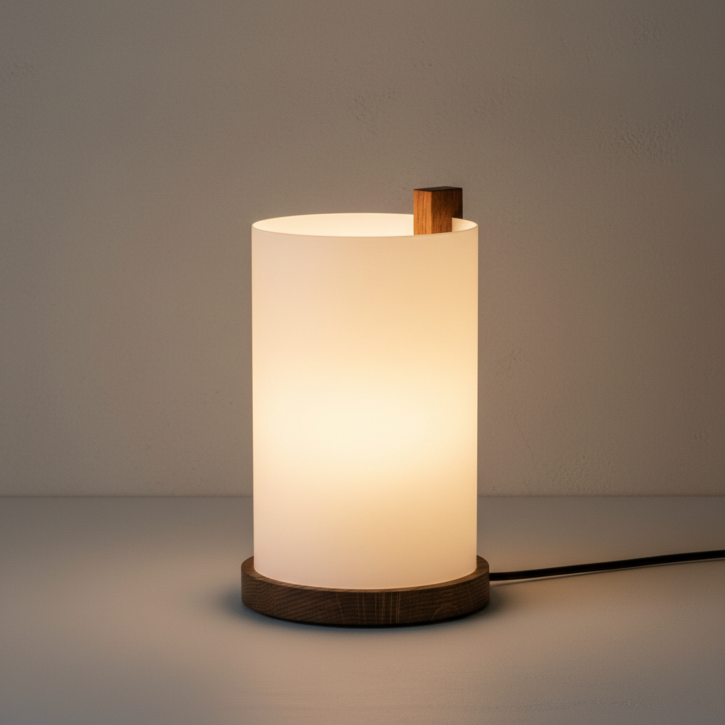 ENSO table light dark oil oak illuminated