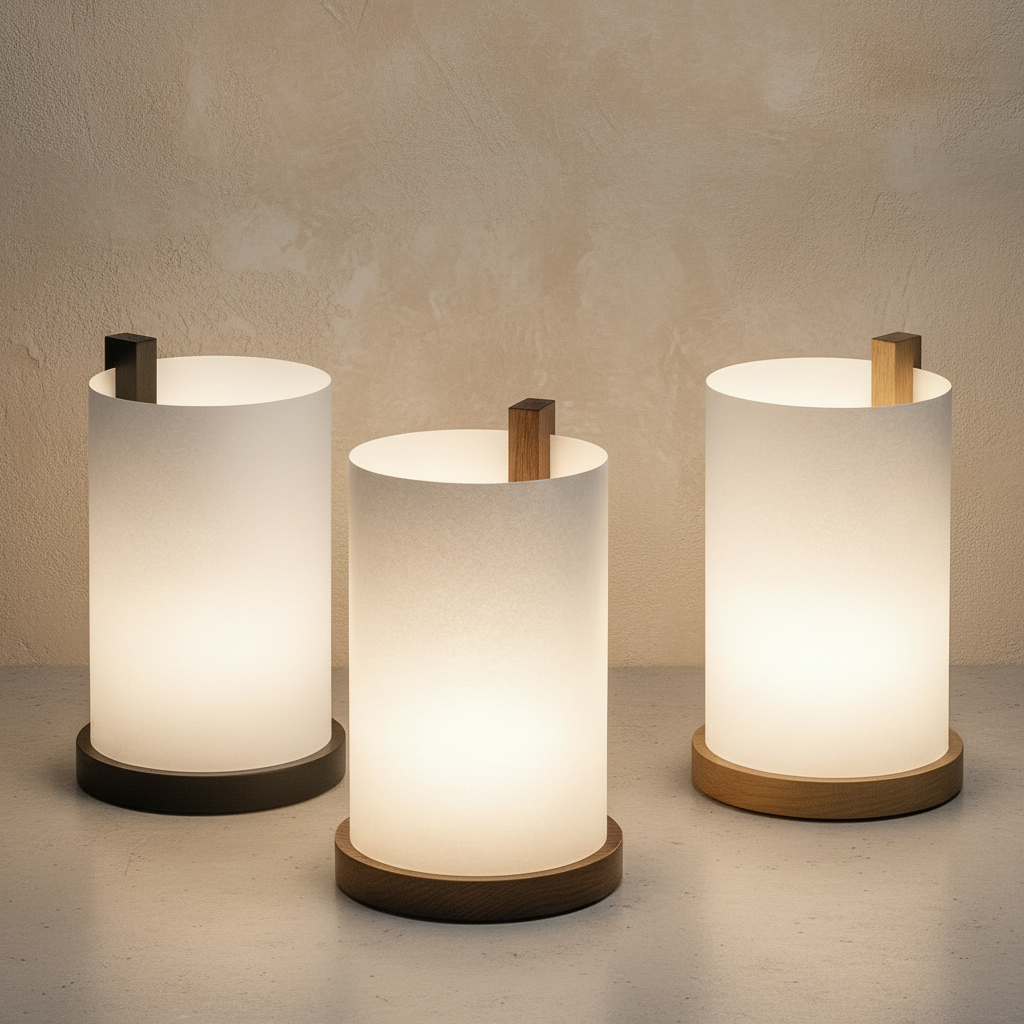 ENSO table light family with velvety beige limewash background