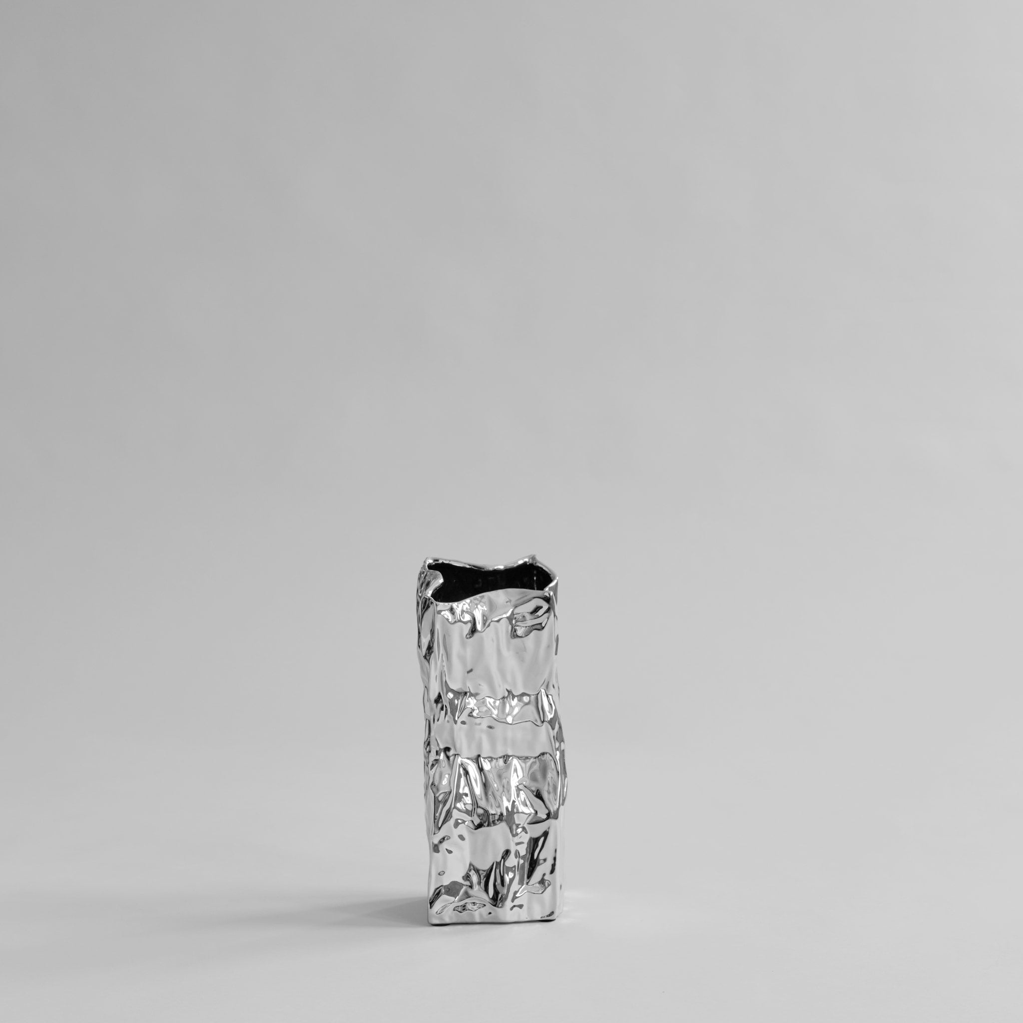 Kami Vase, Medio - Chrome