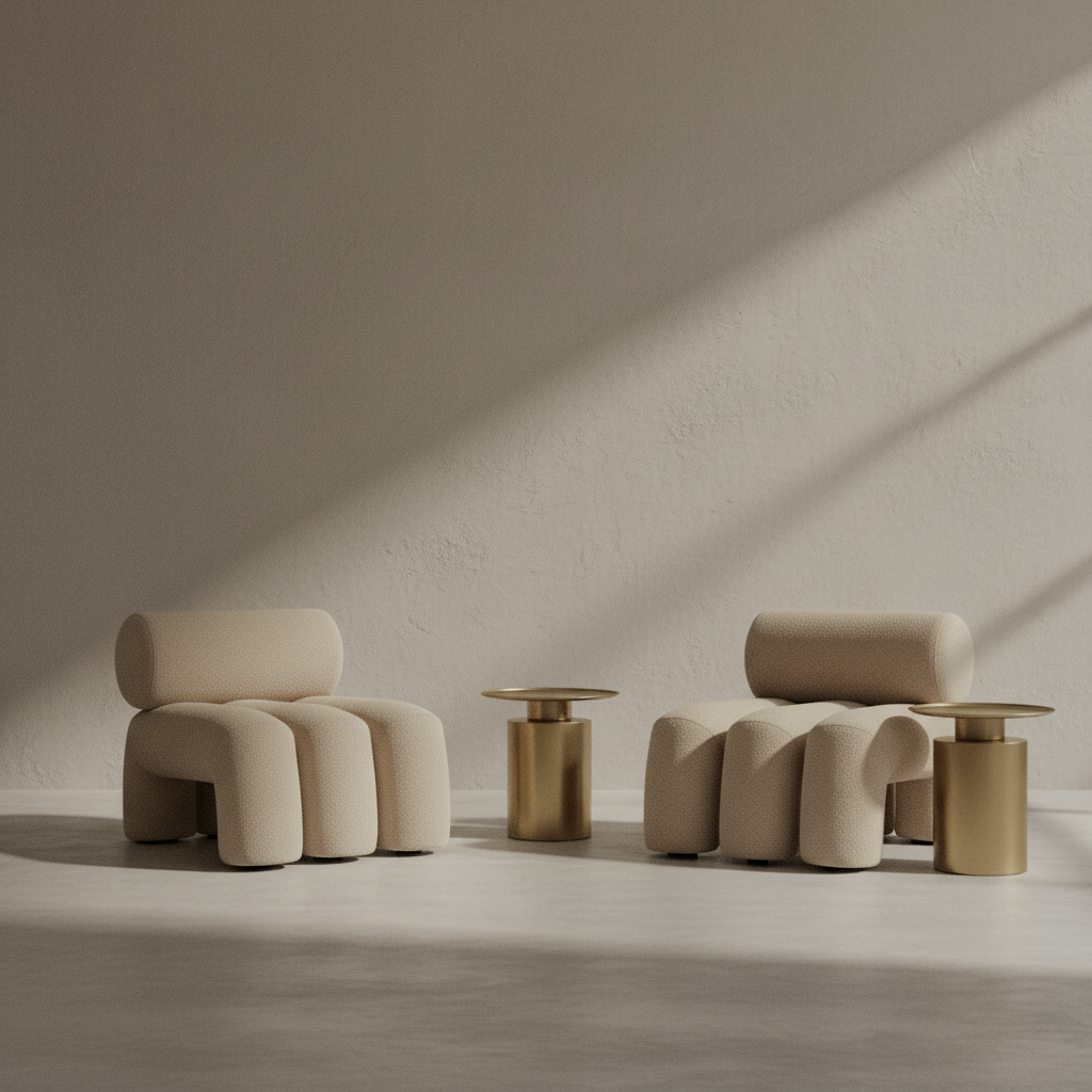 Foku Chair - Smoked Sand Bouclé
