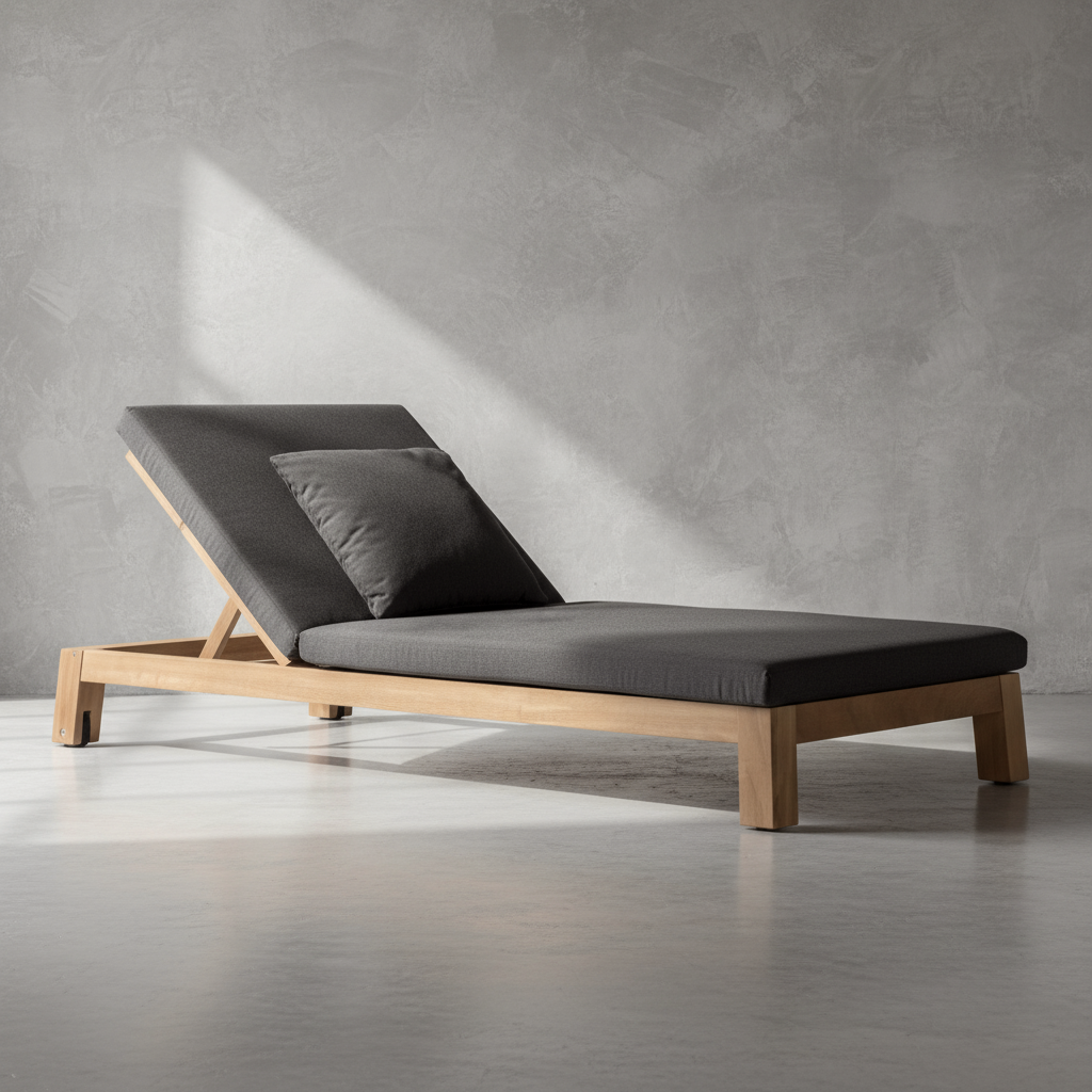 GIJS Outdoor Sun-lounger in Teak by Piet Boon