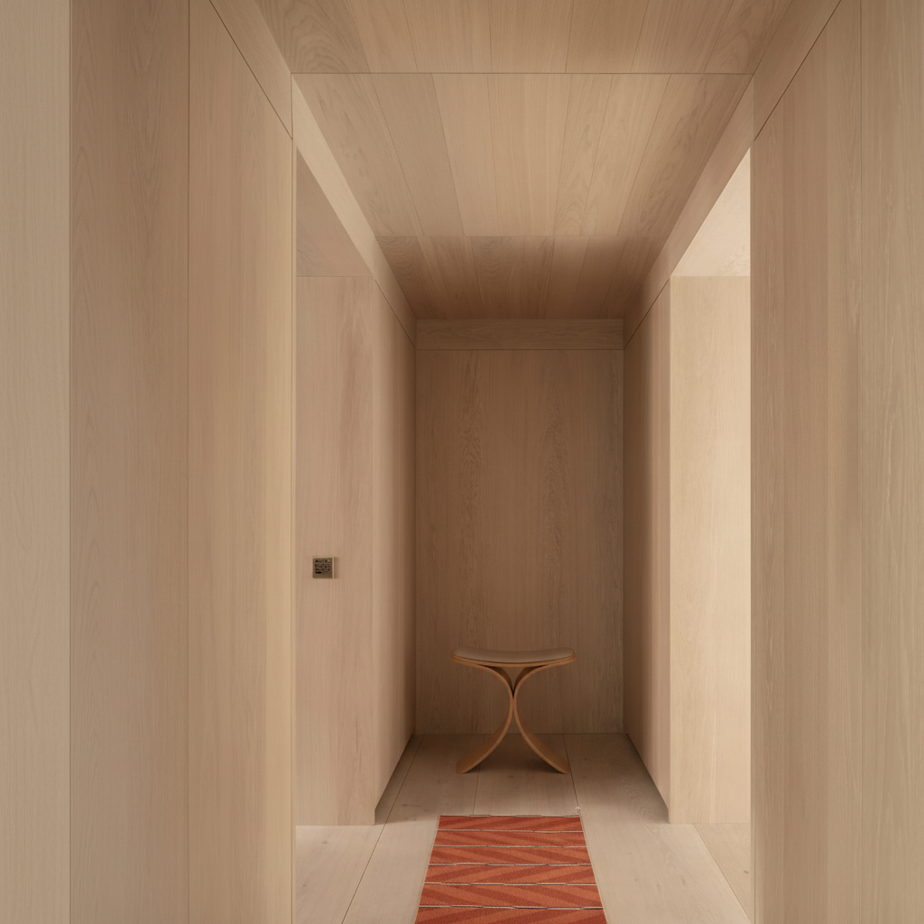 Hallway with smaller Luno Stool
