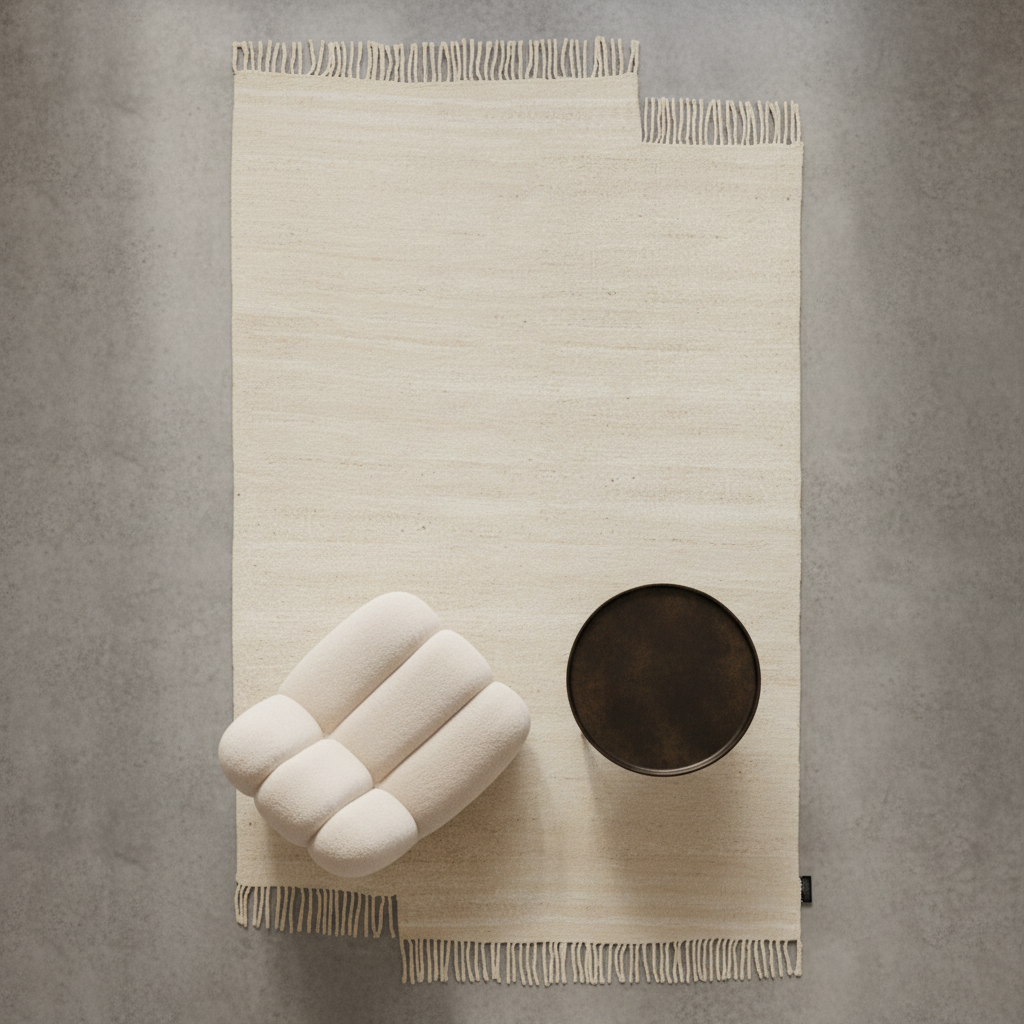 Hanki II Woven Asymmetrical — Styled with Toe Chair & Phantom Table