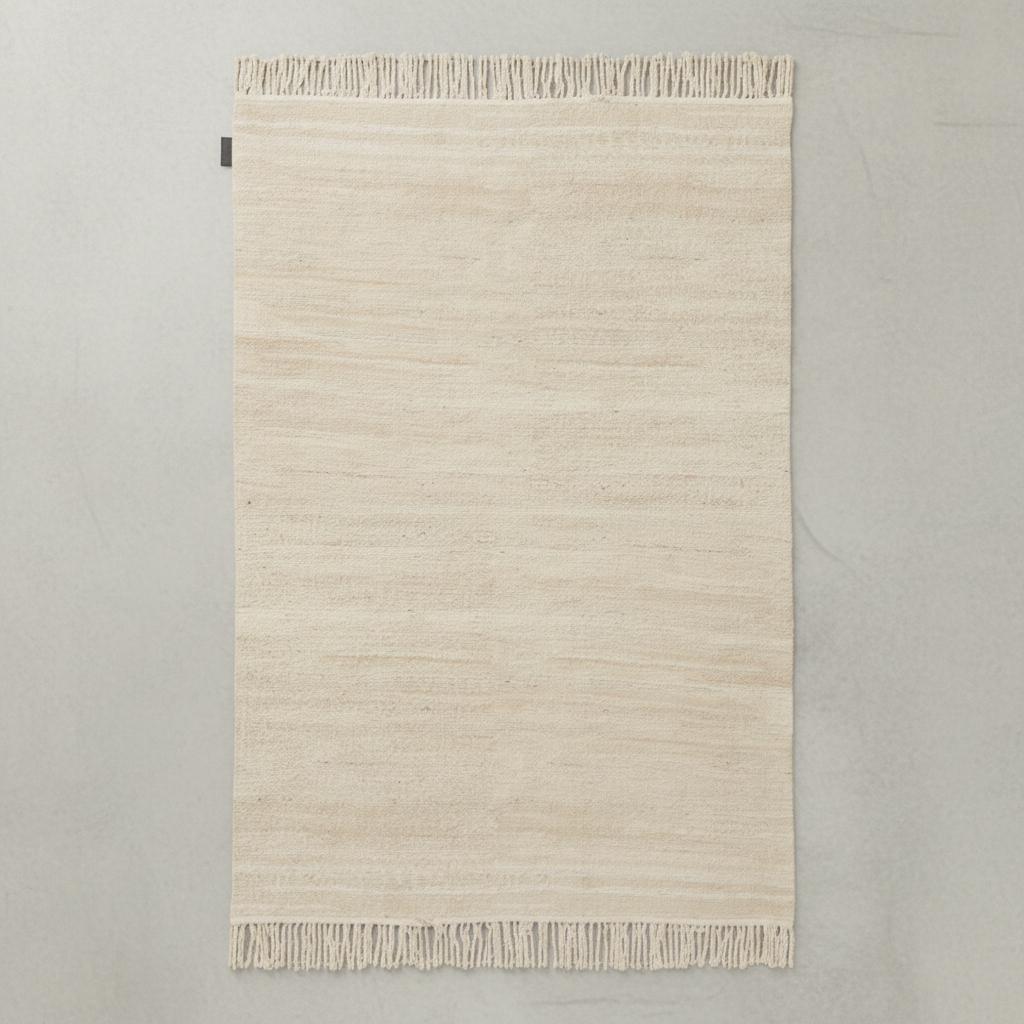 Hanki Woven Cream — Overhead Flat Lay