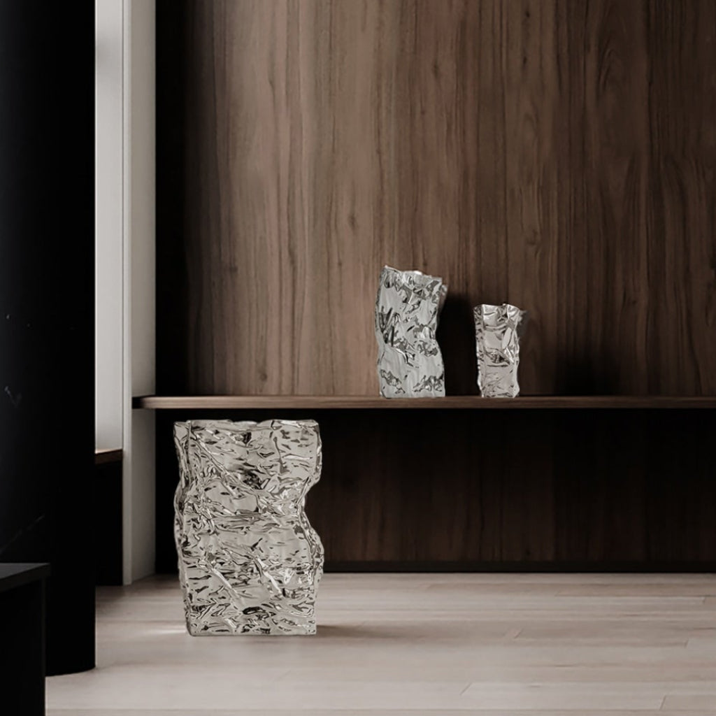 Kami Vase, Big - Chrome