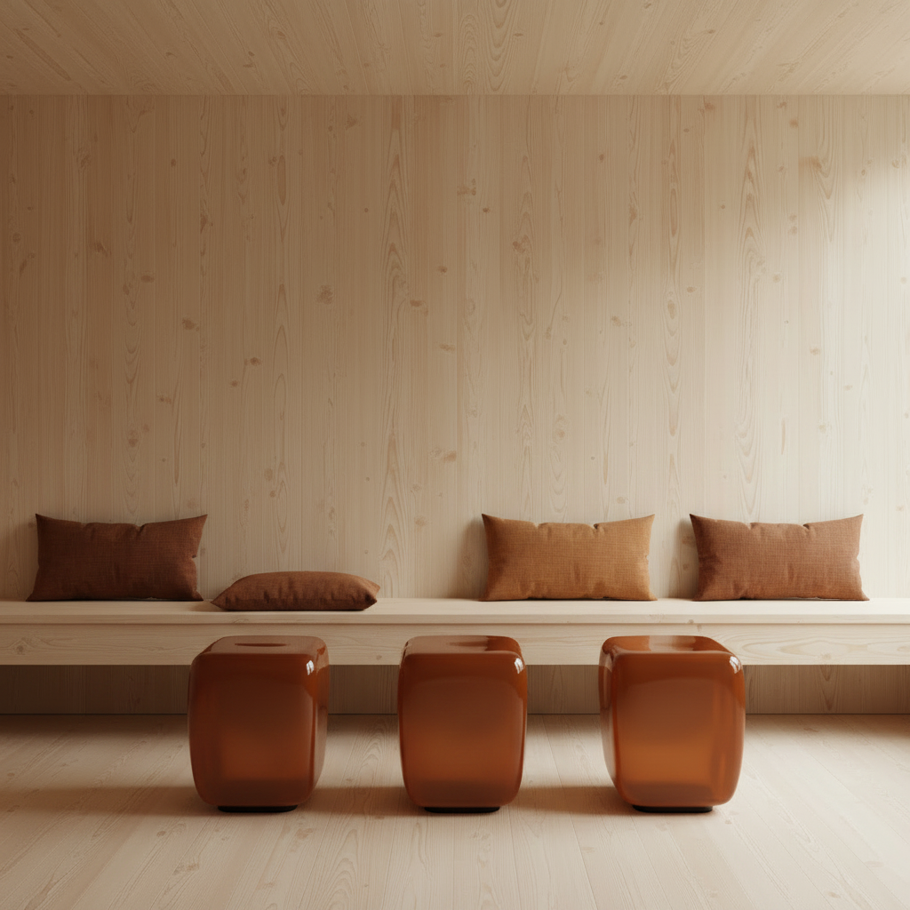Ishi Mini Tables – Three Tables, Cushioned Bench