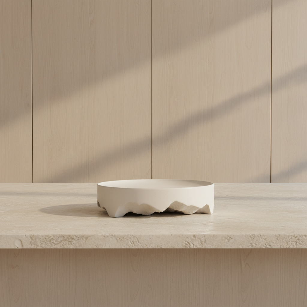 Iwa Tray – Matte Creamy Warm Finish
