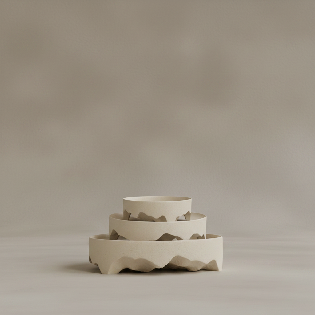 IWA Trays Stacked – Moody Limewash Background