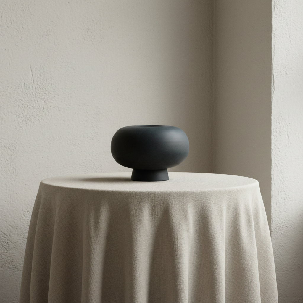 Kabin Vase — Minimalist Linen Table Scene