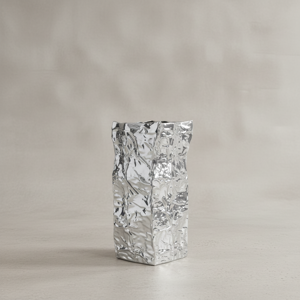 Kami Vase Big Chrome – 45°