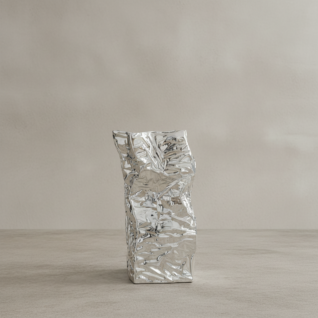 Kami Vase Big Chrome – Front