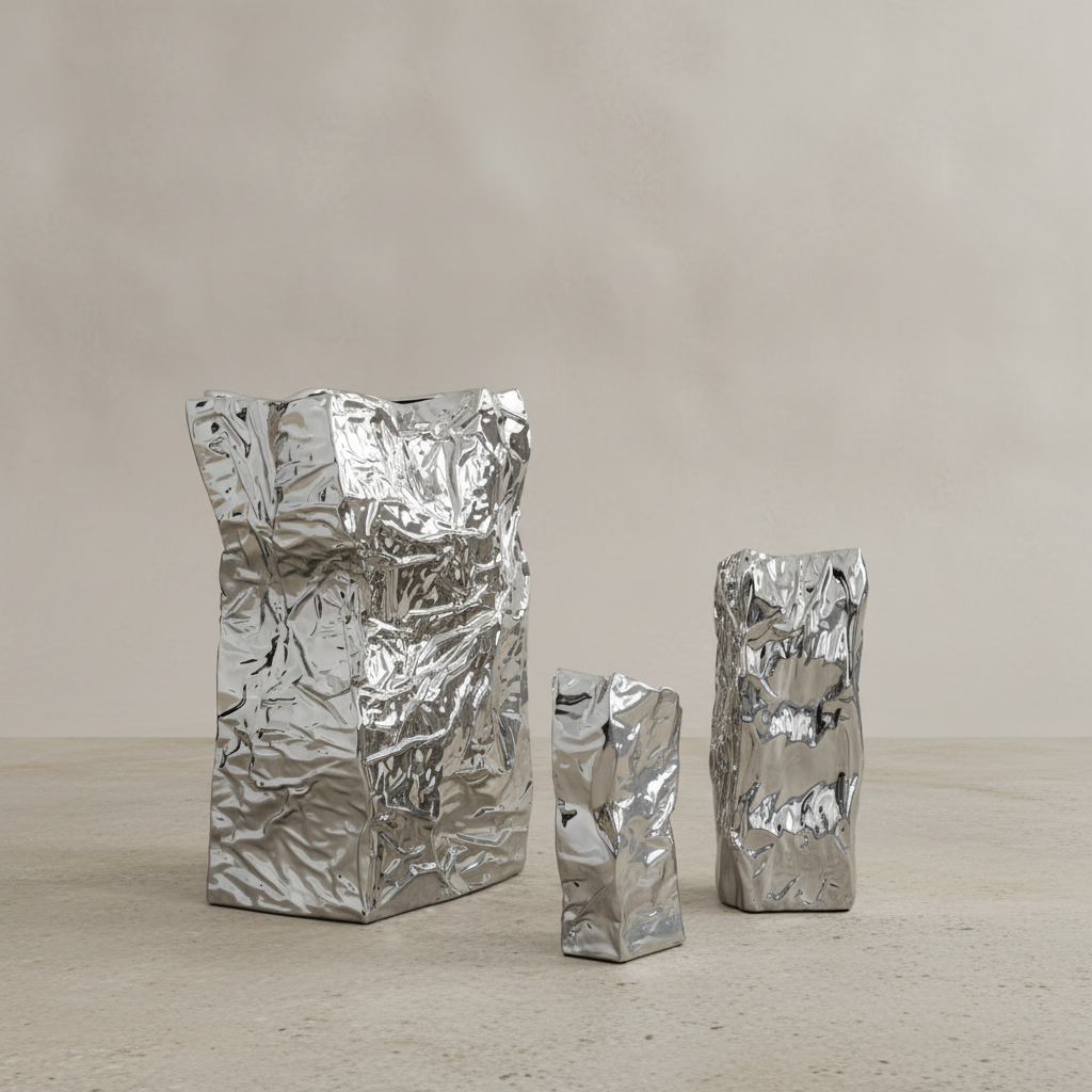 Kami Vase Chrome – Group of 3