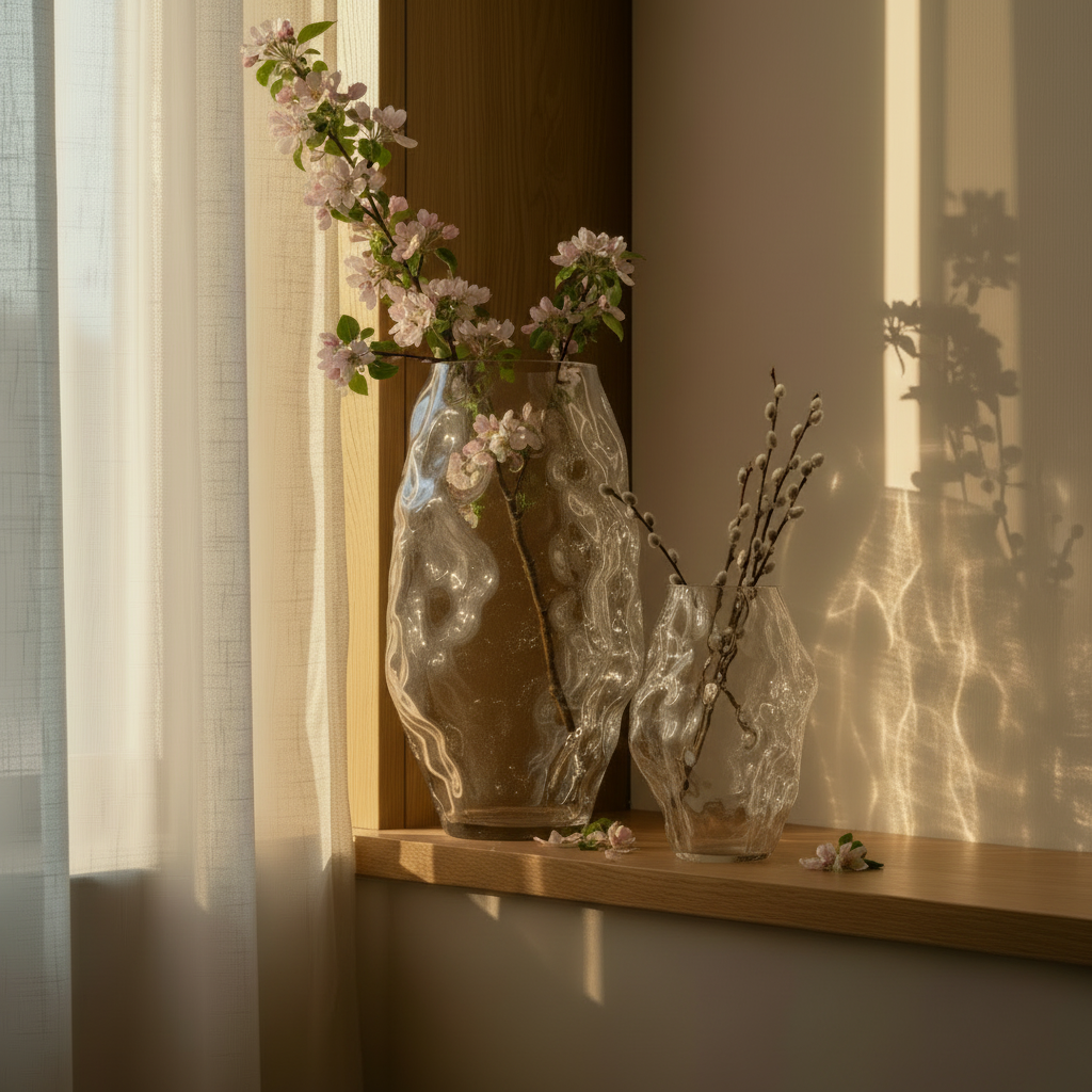 Katachi Big & Mini Clear — Apple Blossom & Pussy Willow