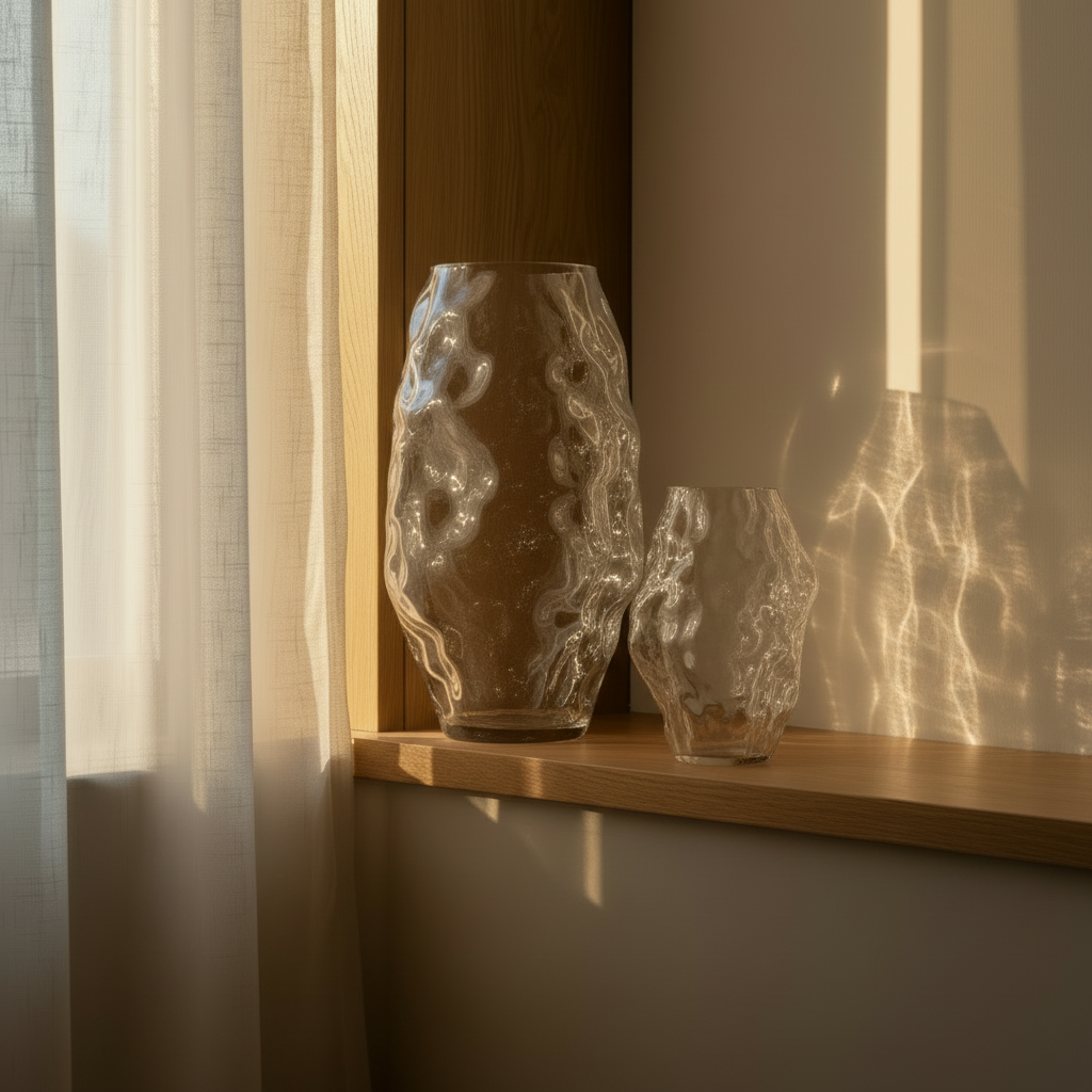 Katachi Big & Mini Clear — Oak Window Ledge