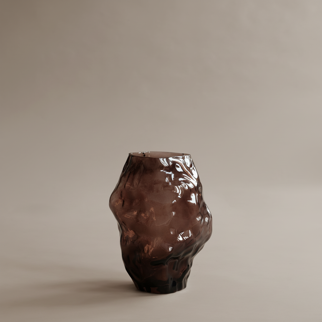 Katachi Vase Medio Smoked Forest - Angle 2 Clean