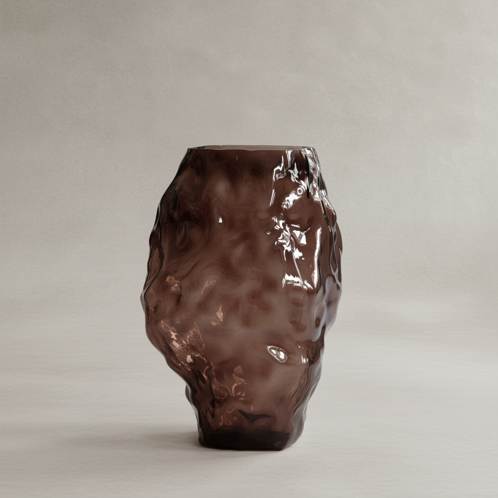Katachi Vase Smoked Forest front angle