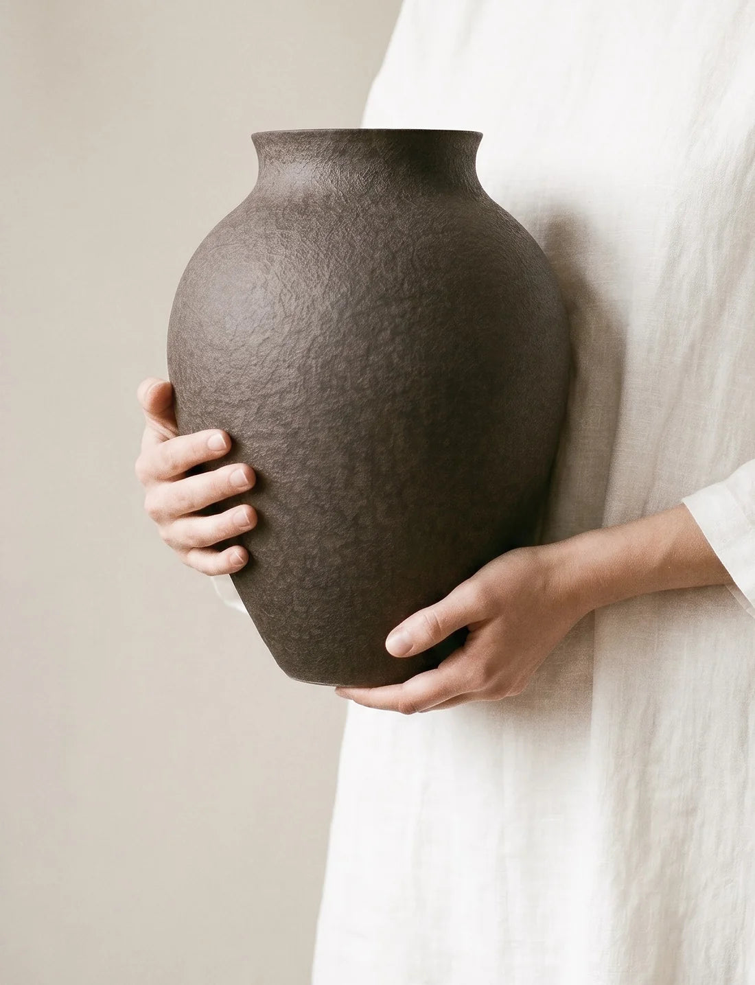 Knabstrup vase H 27 cm bark