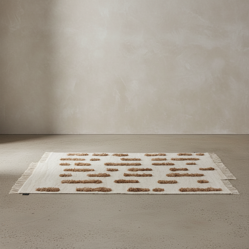 Laine Woven White & Brown Rug – Signature Lifestyle