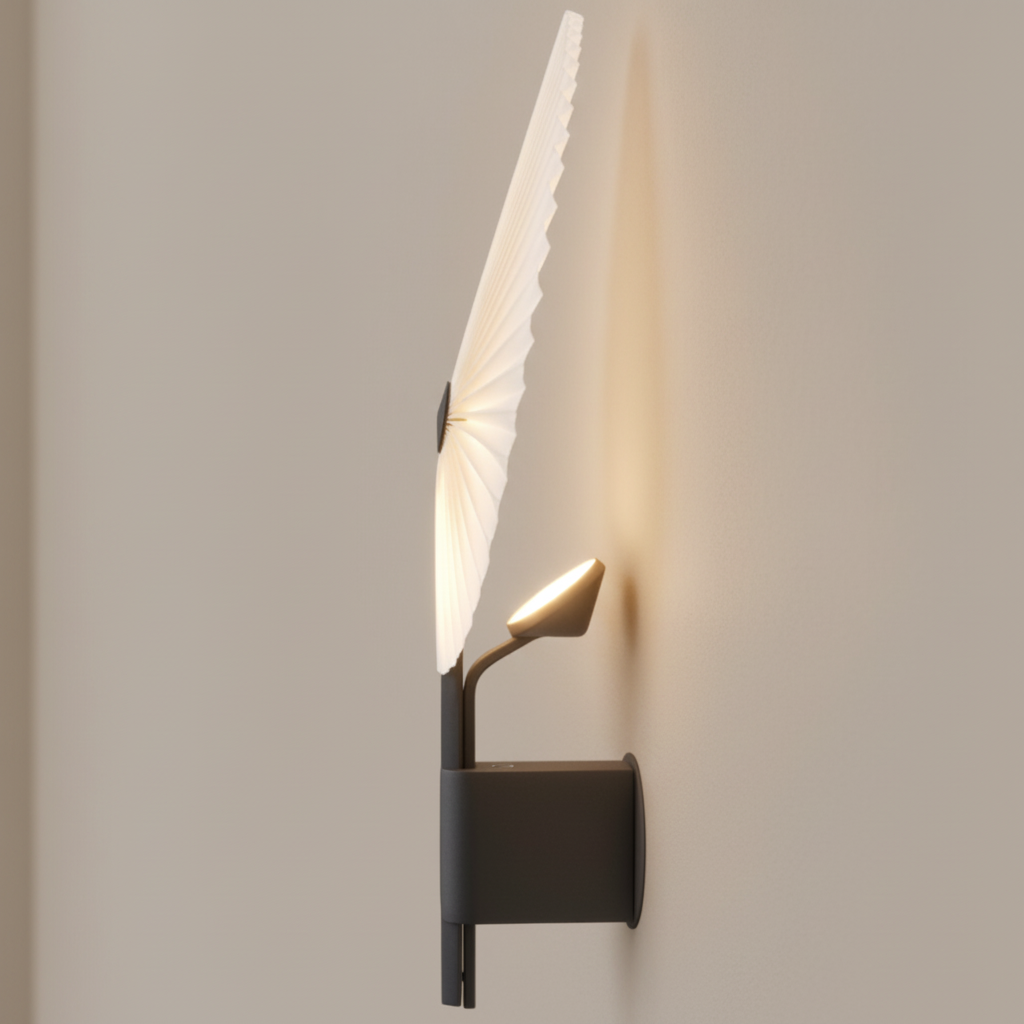 Liris Sconce – On, Beige-Cream Wall