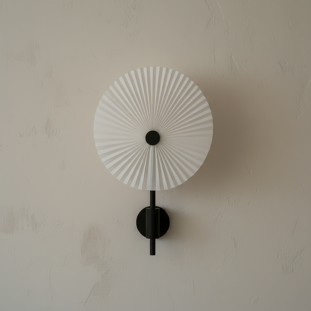 Liris Wall Light on Limewash Wall – Square