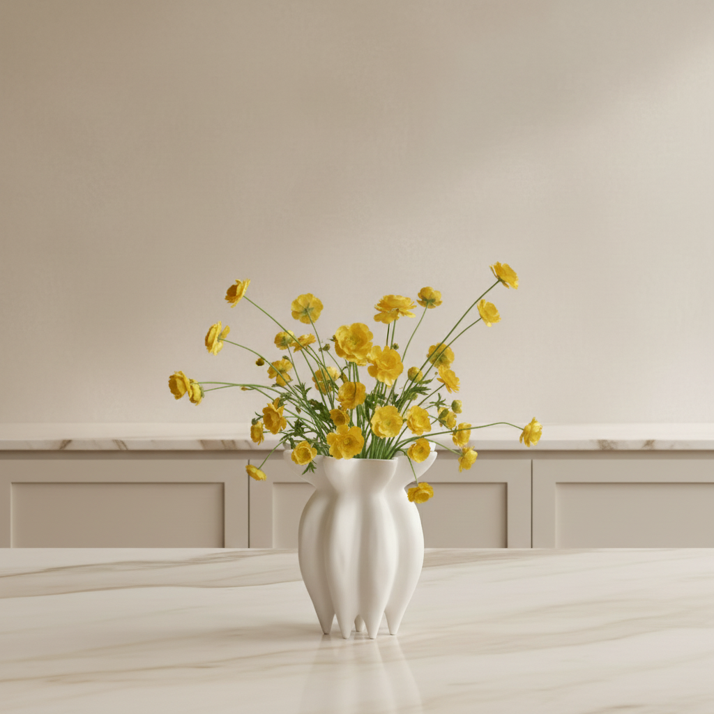 Lotus Mini Birch with Yellow Flowers