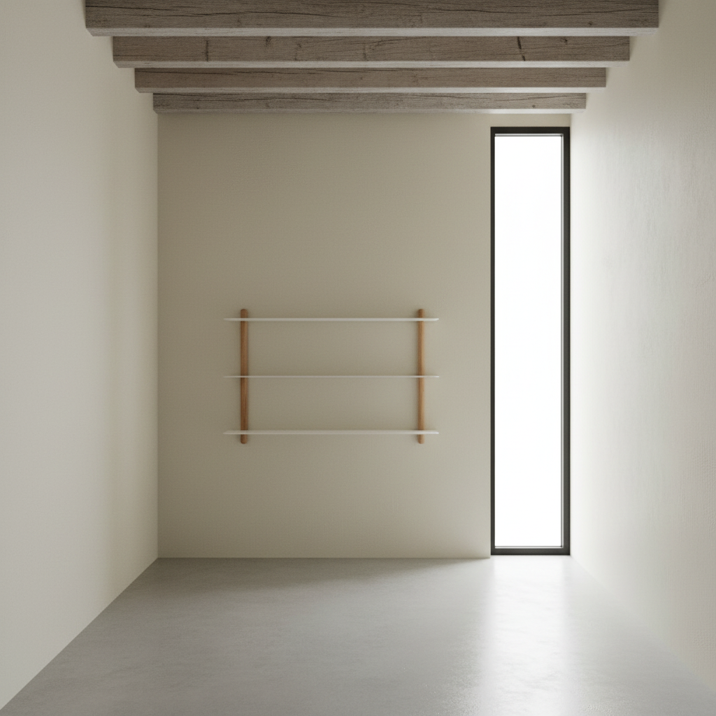 Minimalist hallway with NIVO shelf