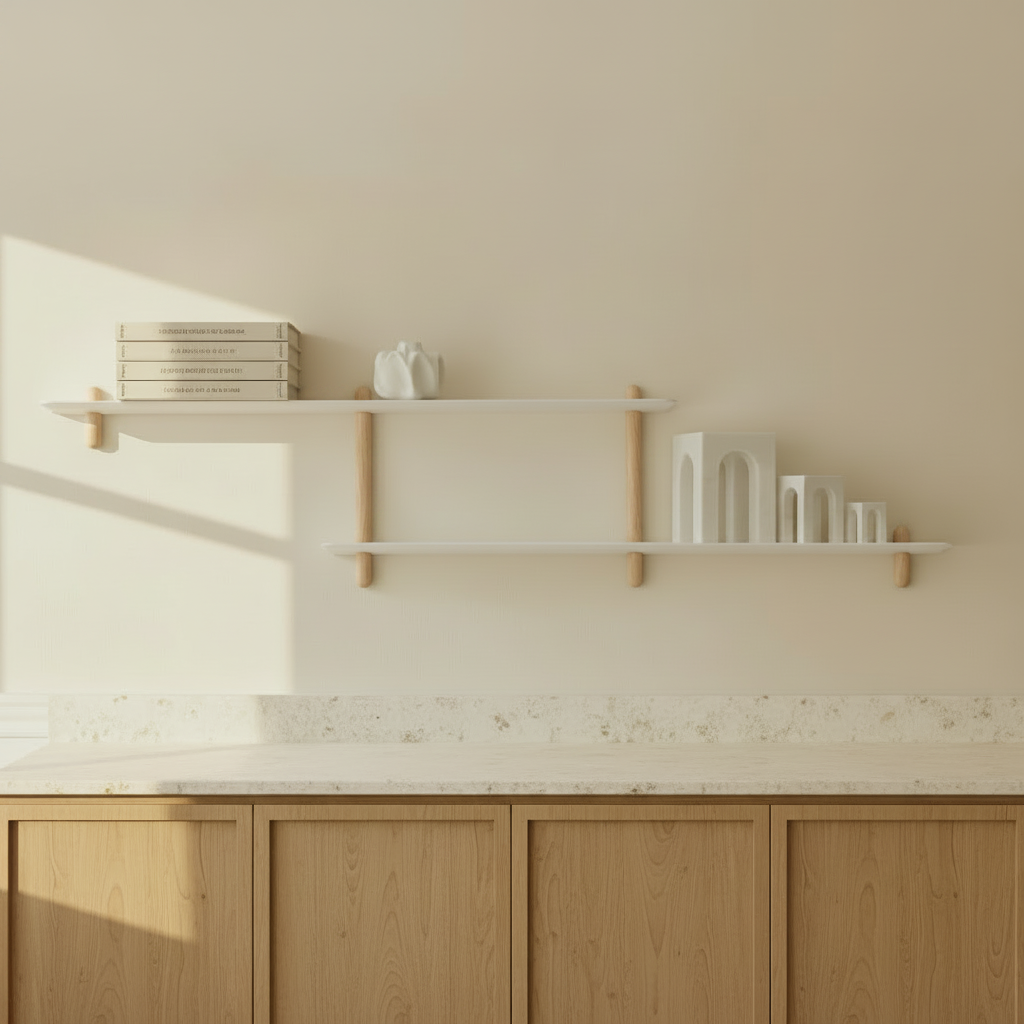 Minimalist kitchen with Nivo Shelf Large G