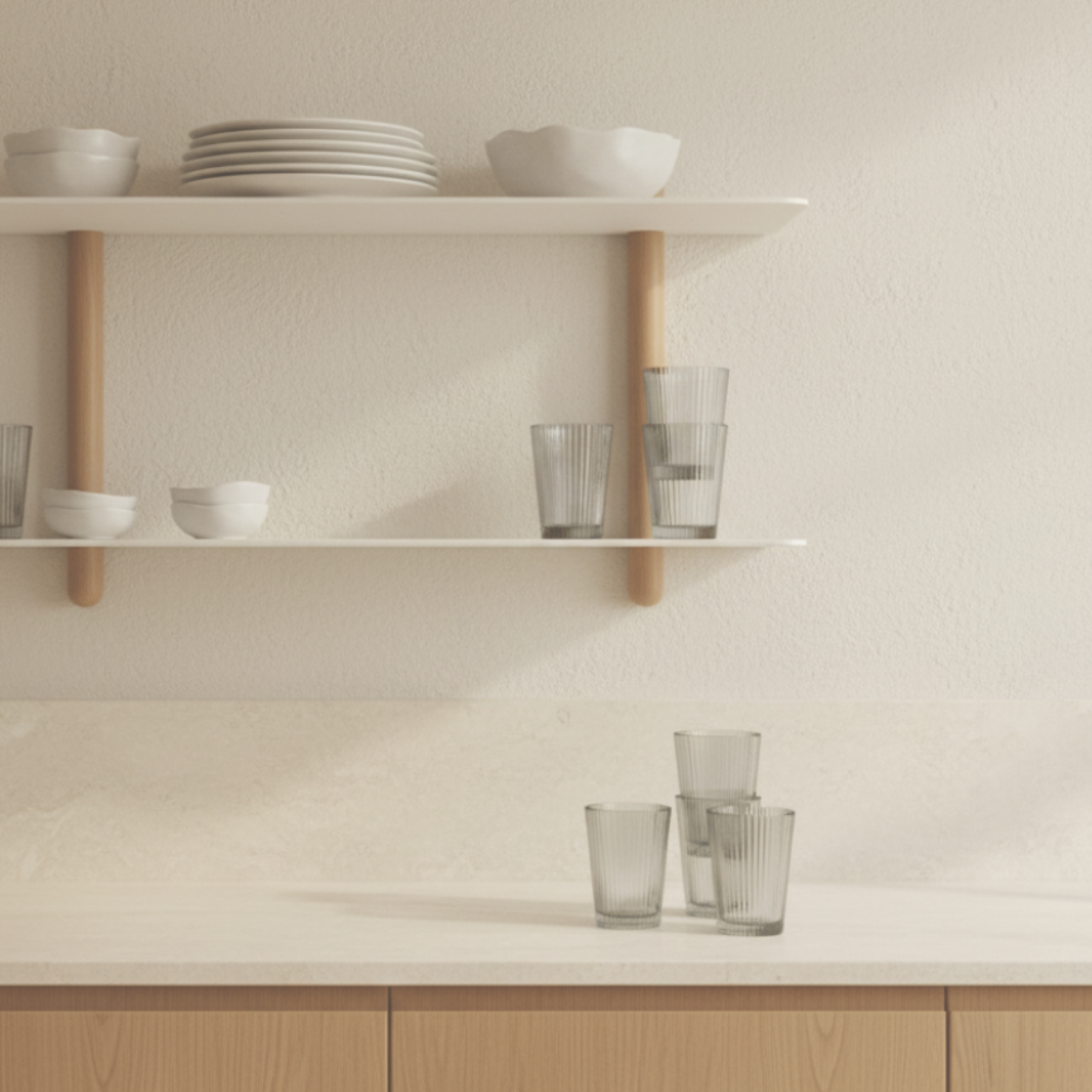 NIVO Shelf Large F - light oak / white
