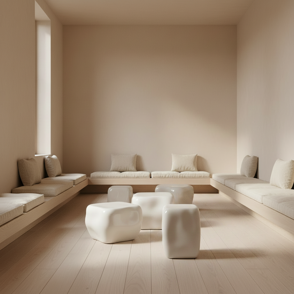 Minimalist Lounge – No Vases, Cool Greige Walls