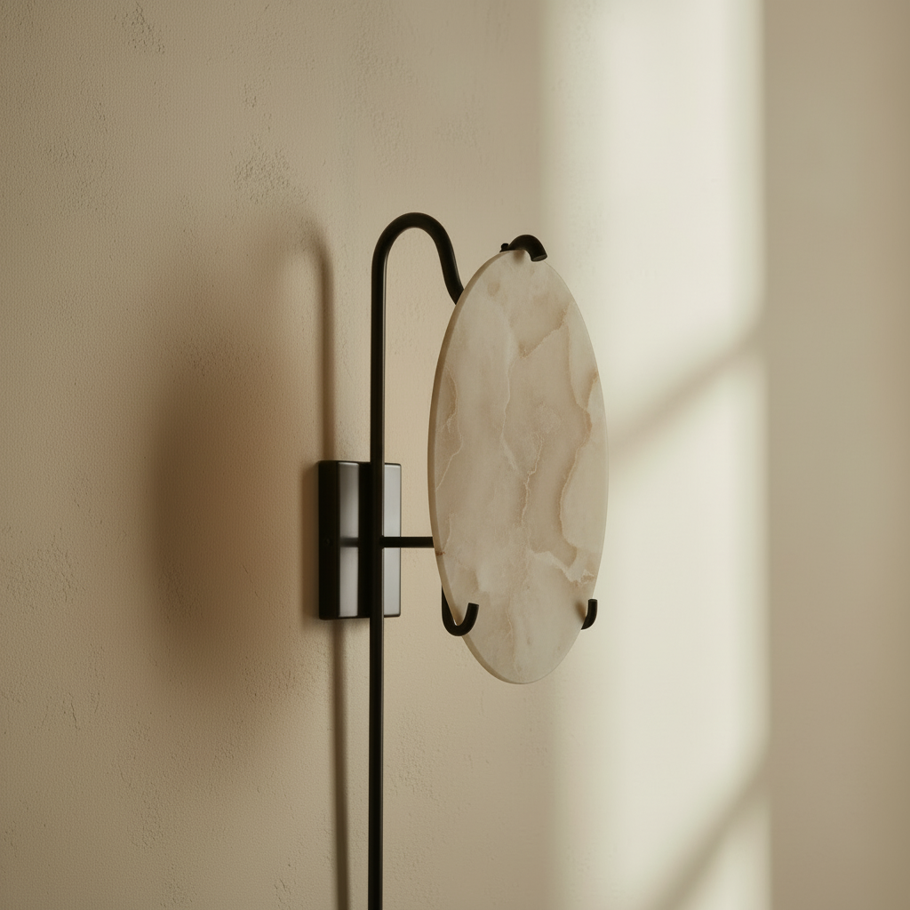 Moon Lantern Wall Sconce unlit side view