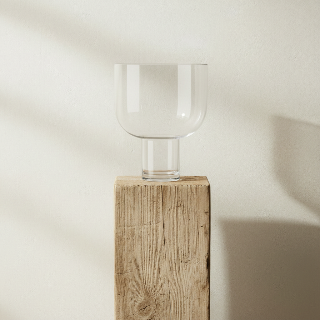 NEBL Large Clear Vase – Barn Beam Podium