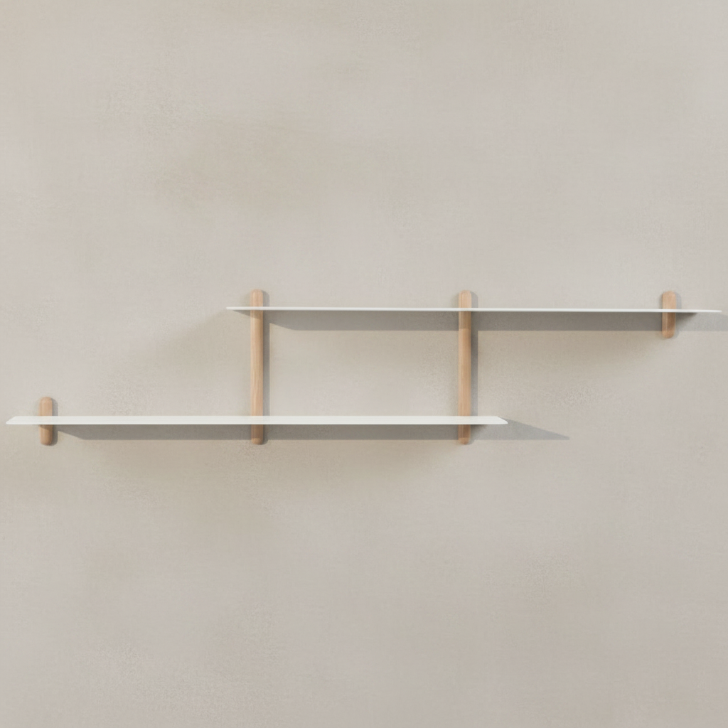 NIVO Shelf Small H - light oak/white