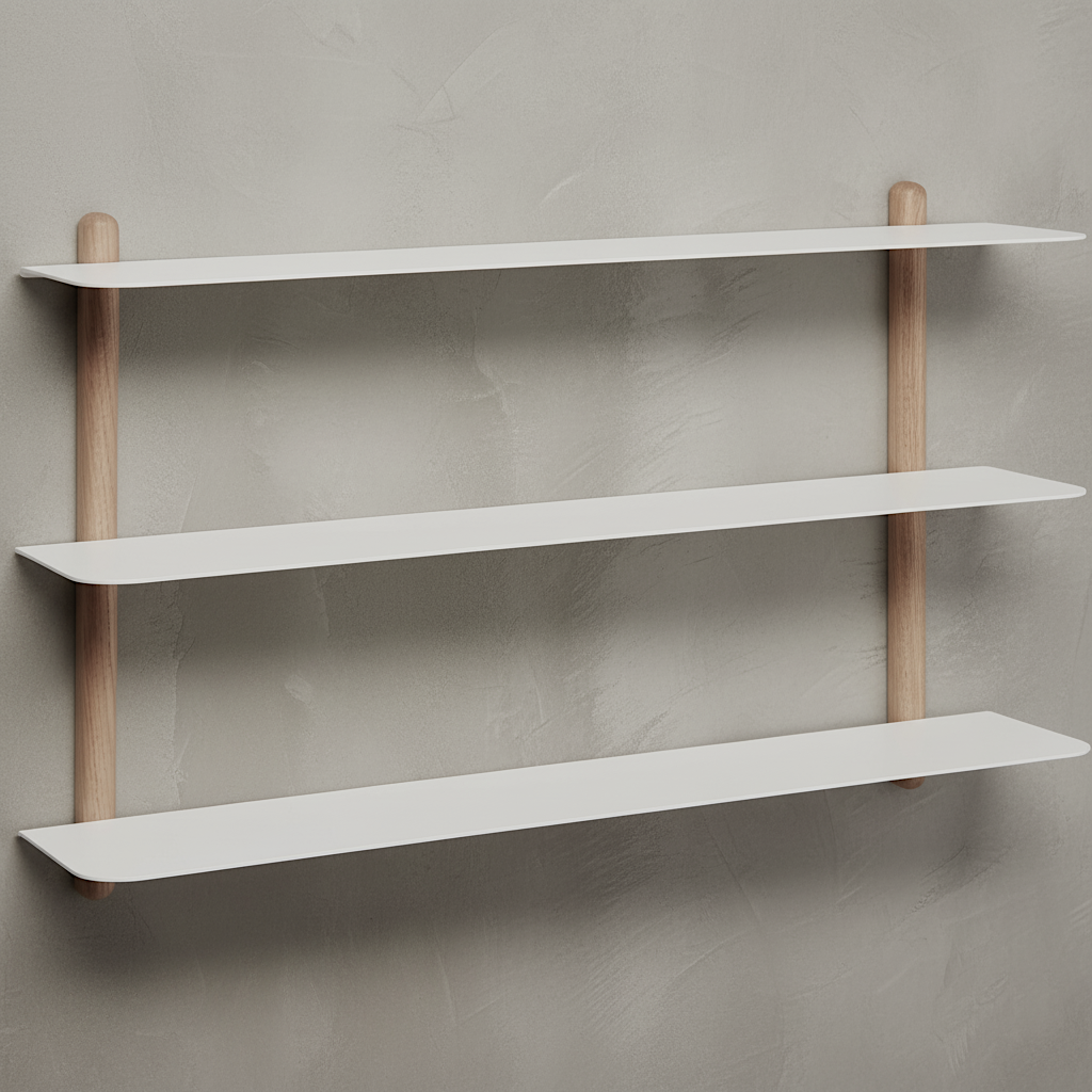 NIVO Shelf Small A - light oak/white