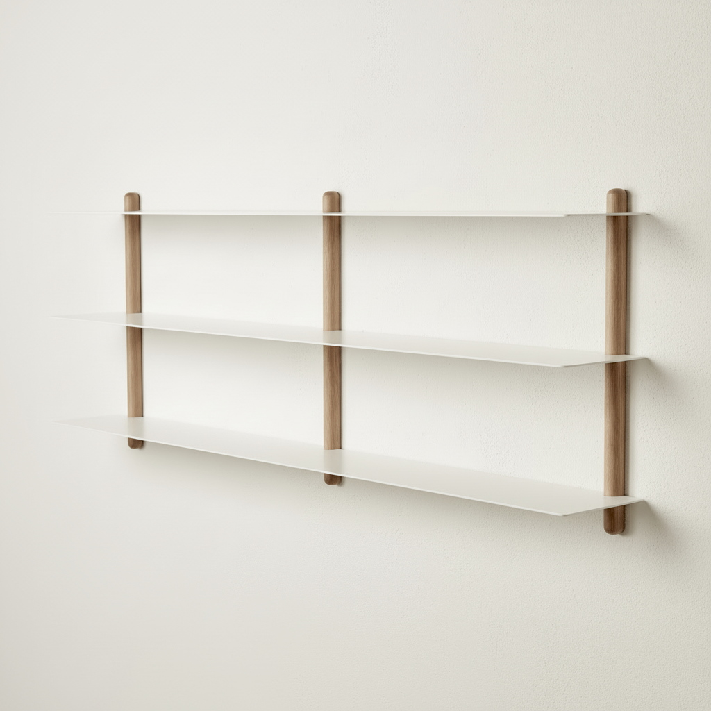 NIVO Shelf Small D - light oak/white