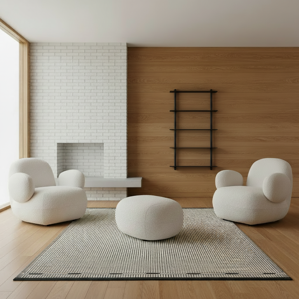 Nordic living room with 2-shelf NIVO