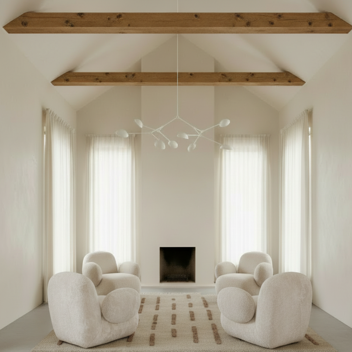 Nordic room with sculptural Toe chairs