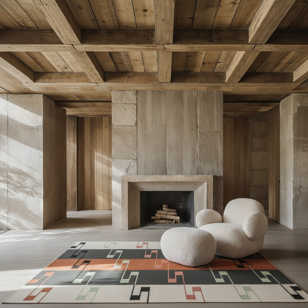 Nordic space with VK-8 rug and Toe Armchair set