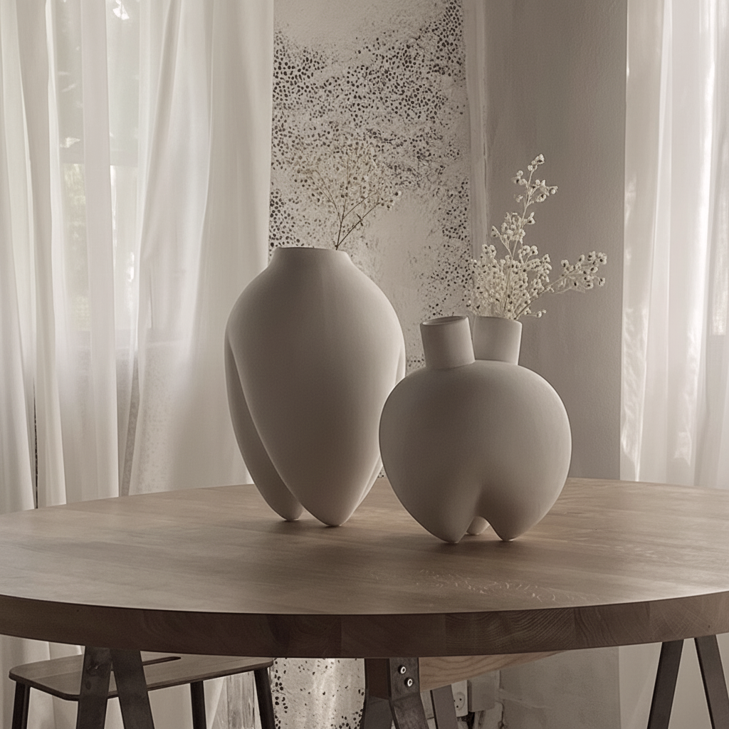 Sumo Vase, Slim - Bone White