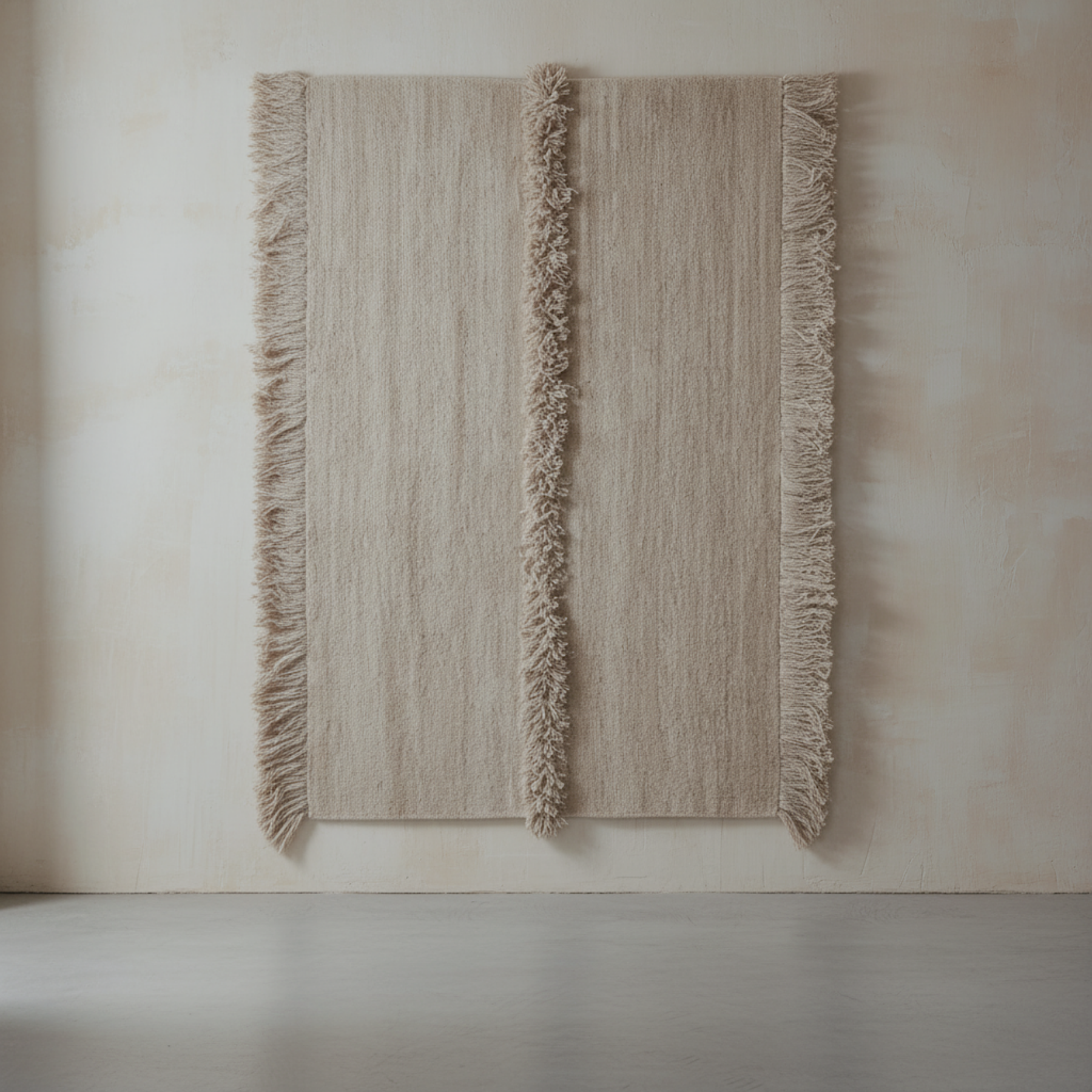 Nurja - White + White - Hand Knotted Rug