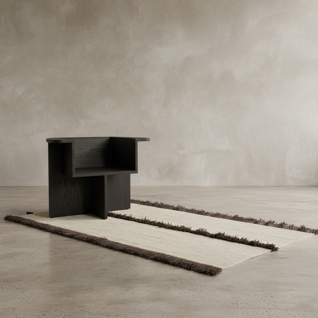 Nurja Rug with Brutus Chair — Studio Scene
