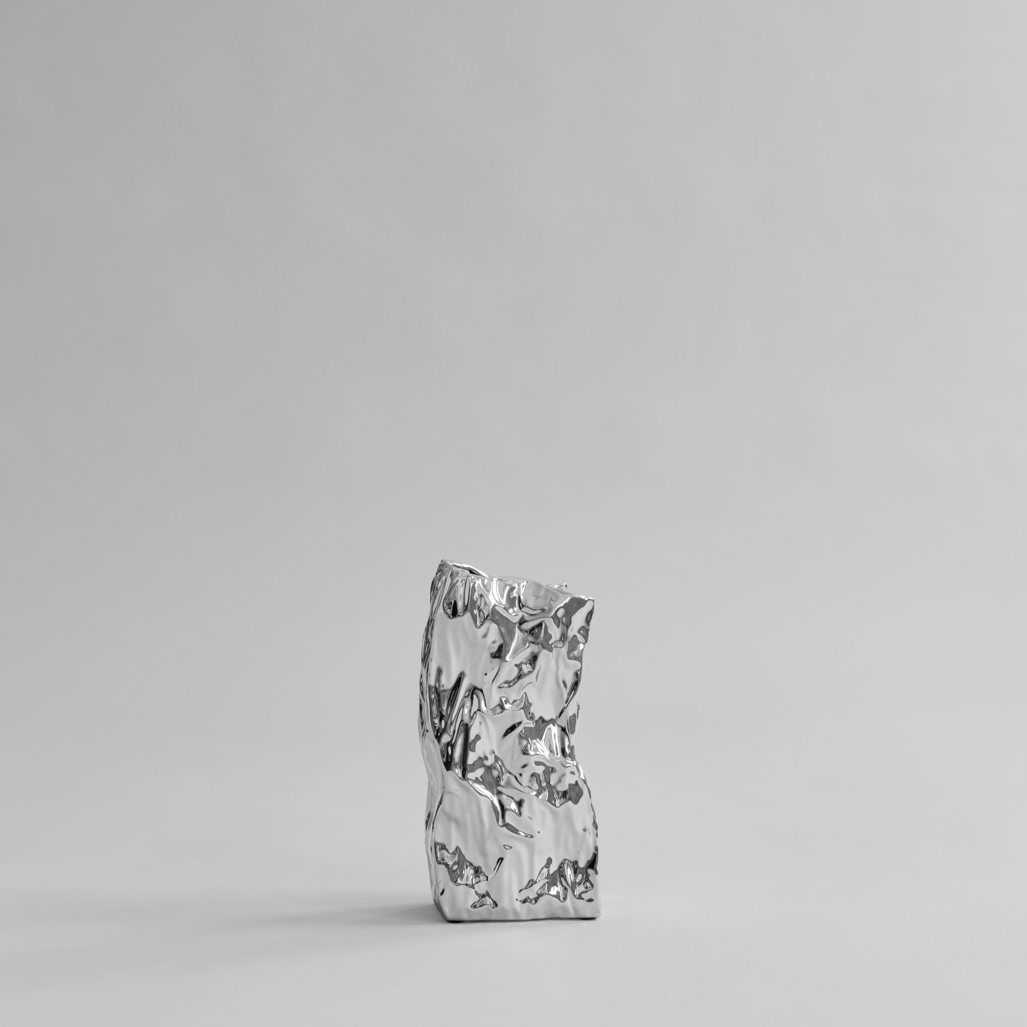 Kami Vase, Medio - Chrome