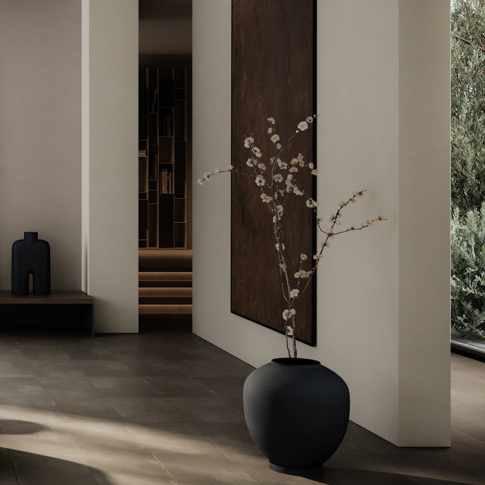Sunao Vase, Hexa - Black