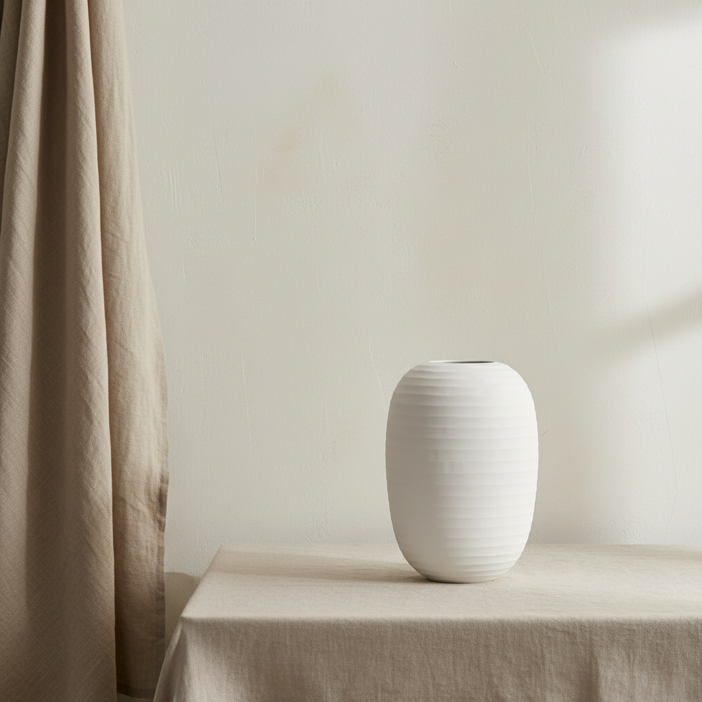 Organic Vase 07 Nordic Linen Backdrop