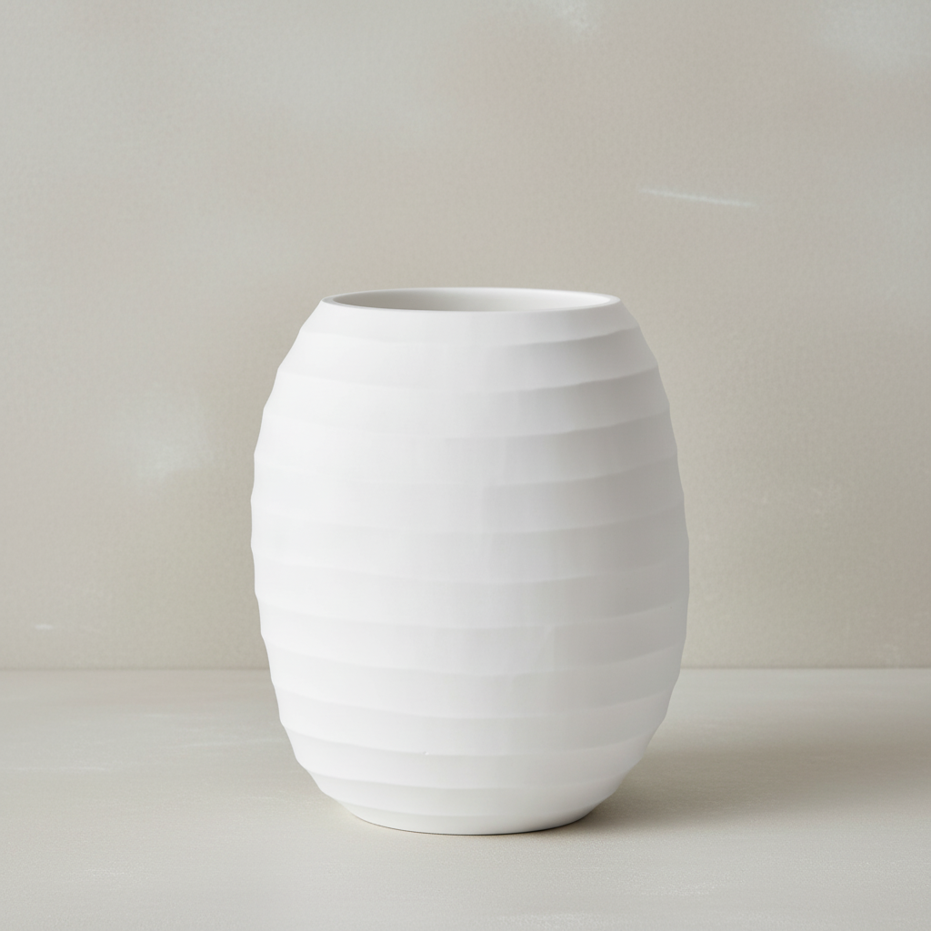 Organic Vase - Horizontal Bands Barrel