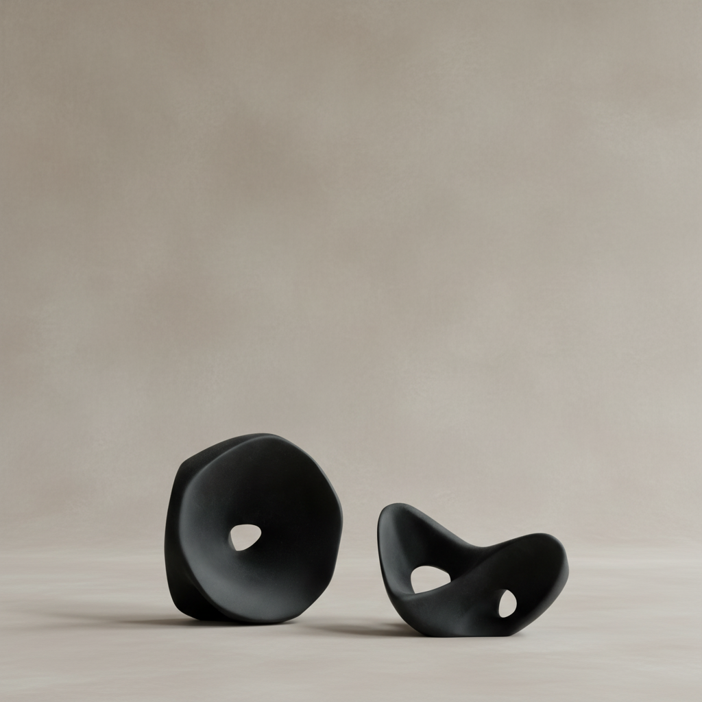 Ori Sculptures - Black Angle View