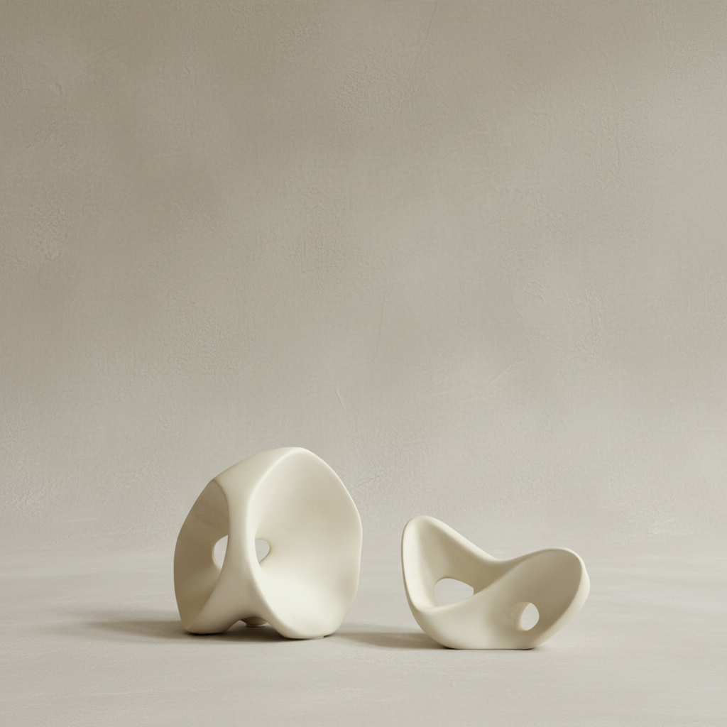 Ori Sculptures in Birch — Matte Cream