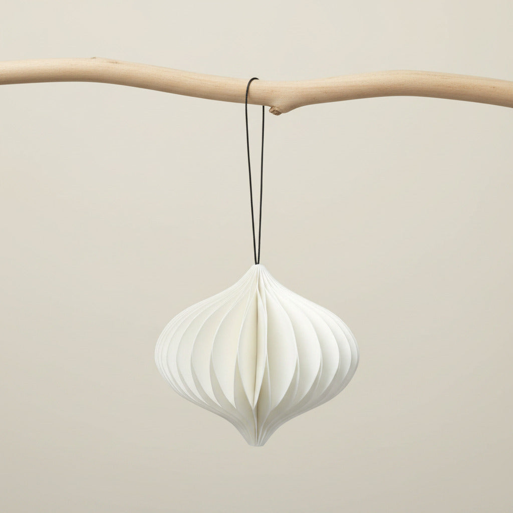 SUSTAIN folding ornament, onion white (box of 6)